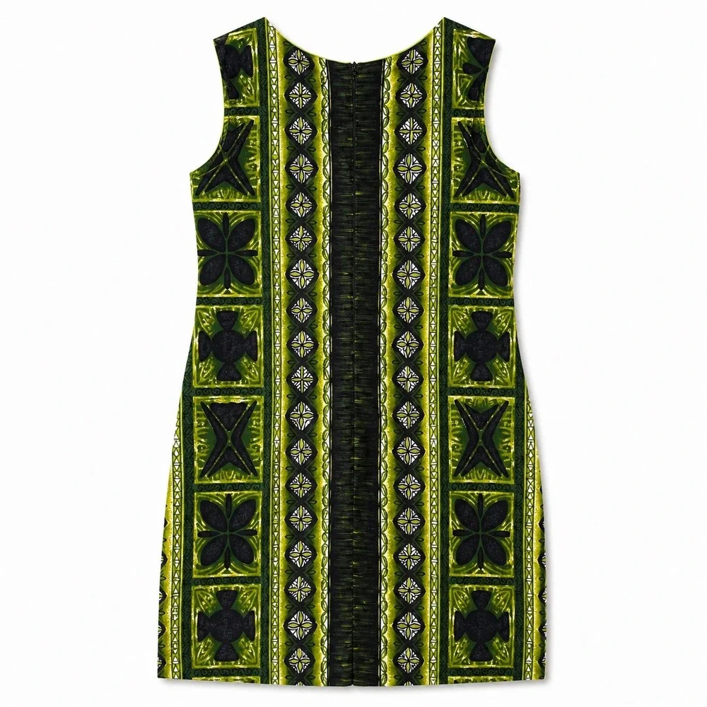 Vintage 60s 70s Hawaiian Honeymoon Set Green Tropical Aloha Barkcloth Matching